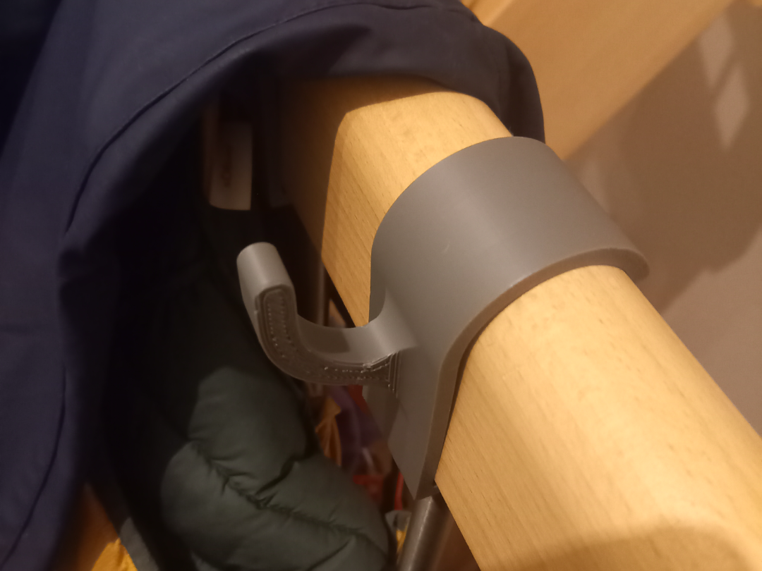 Jackenhalter für Treppengeländer