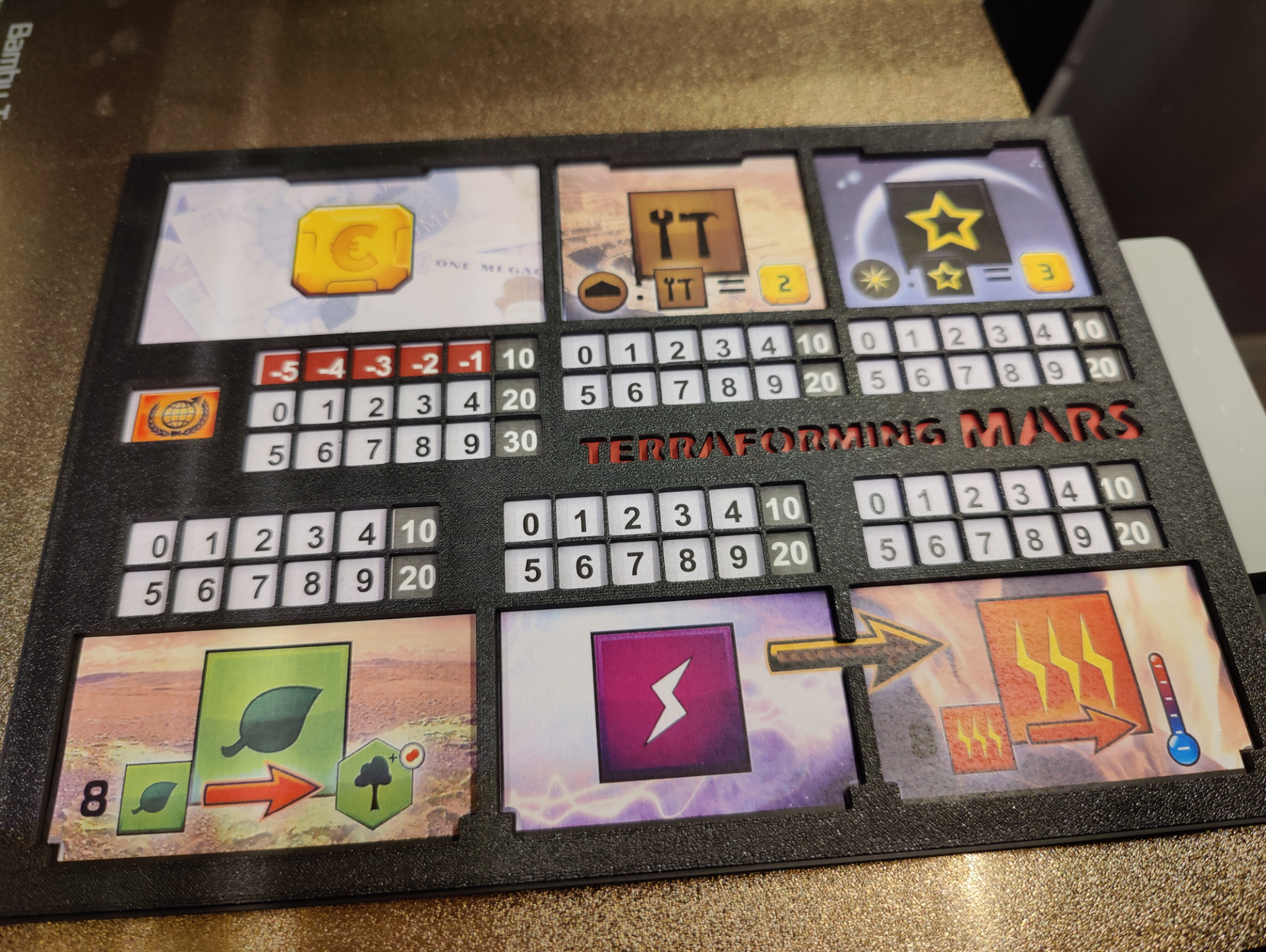 Terraforming Mars player boards - Single color remix