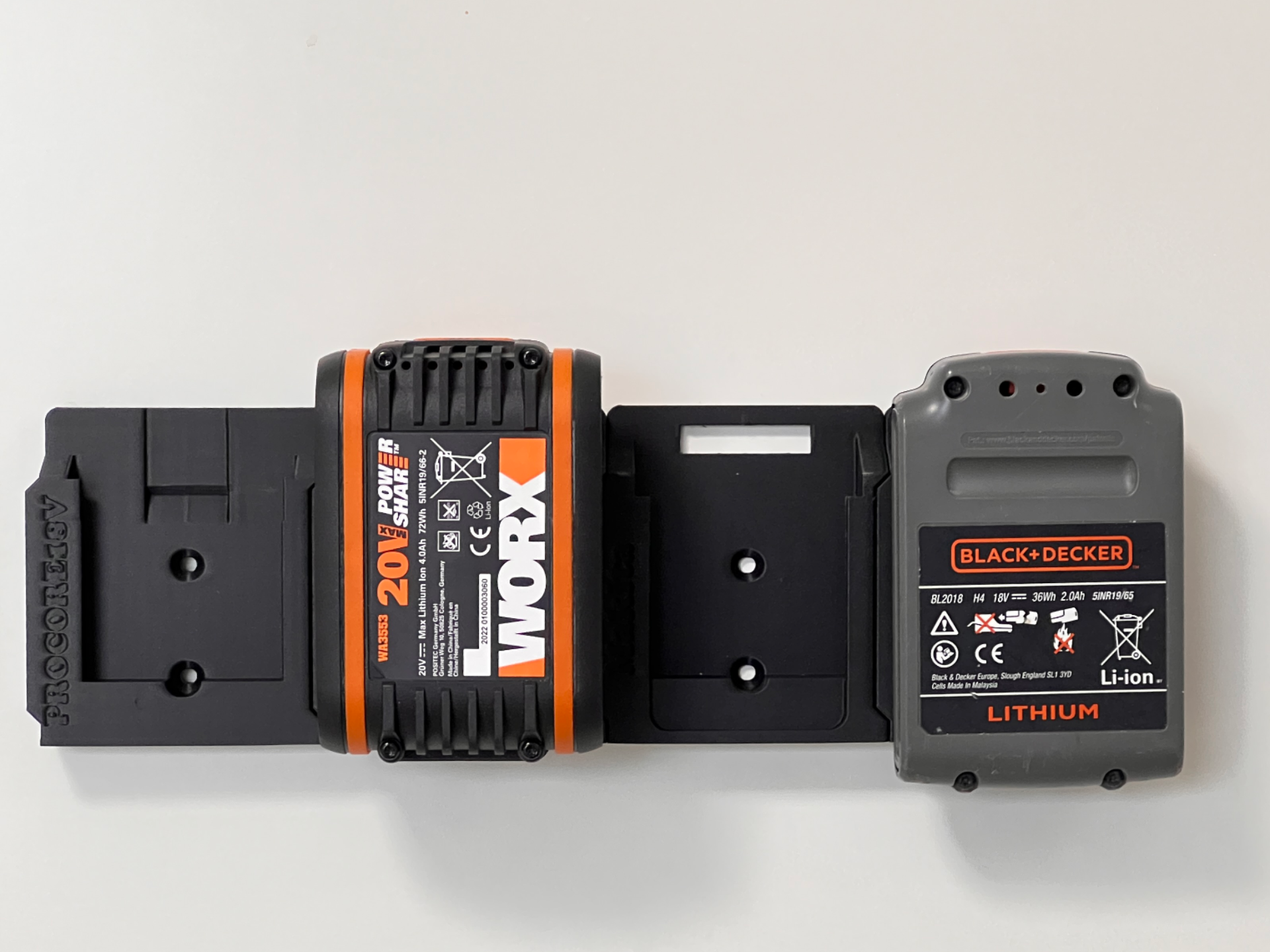 Modularer Akku-Halter für Worx Makita Black Decker