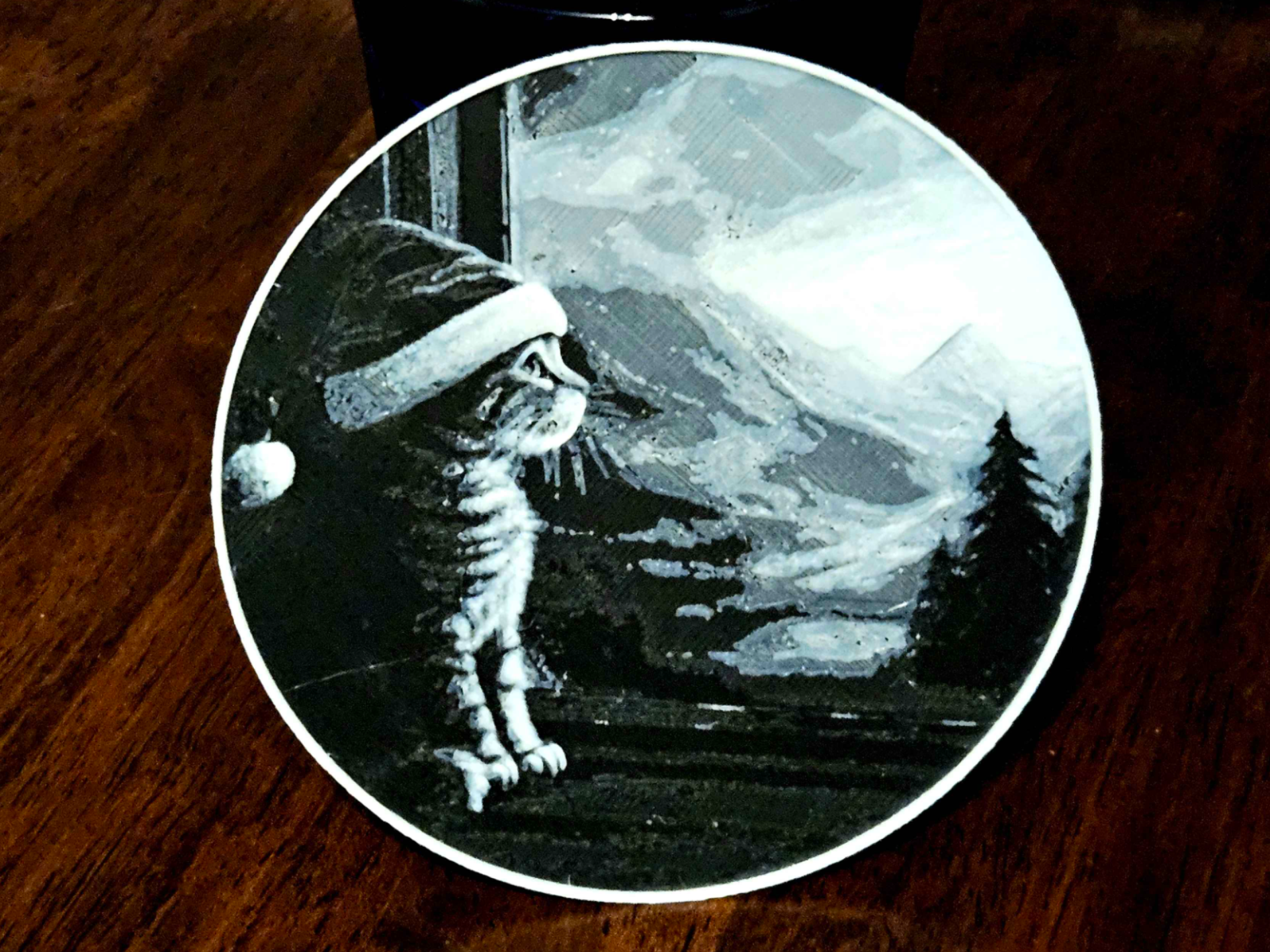 Christmas Cat Coaster