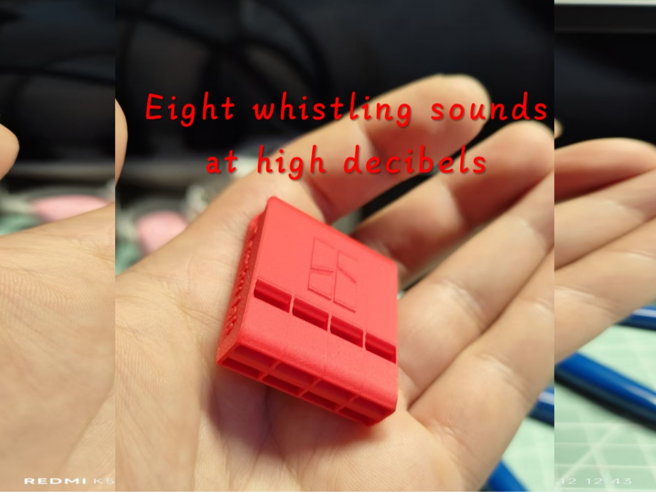 Eight whistles ( 8 grams of consumables required)