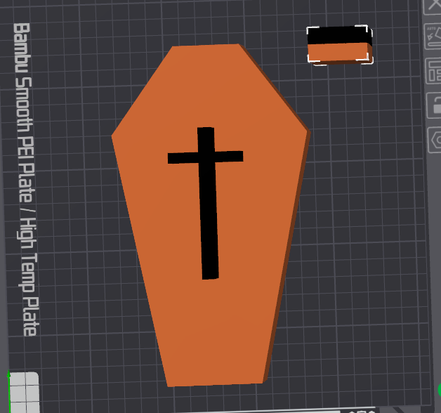 Casket and cross Lid