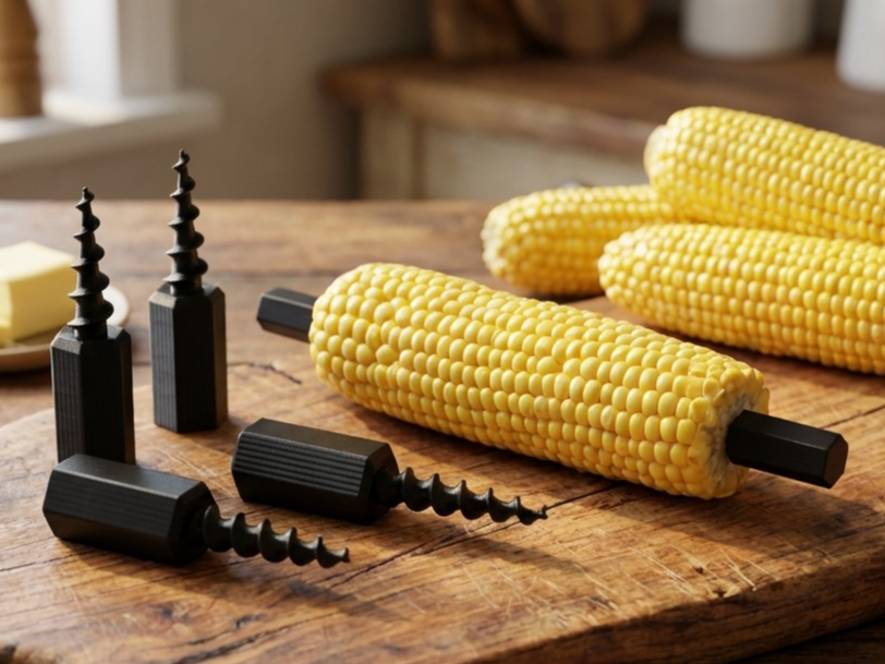 Corn cob screw / dagger / holder