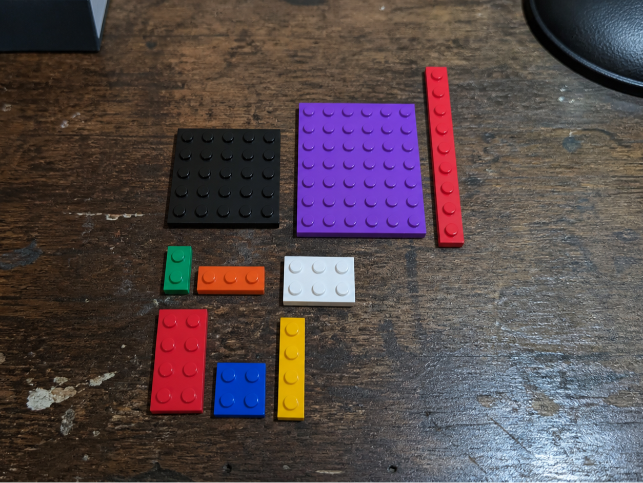 BRICK [2x4 2x2 1x4 1x2  3x1 3x2 5x5 6x7 1x10]