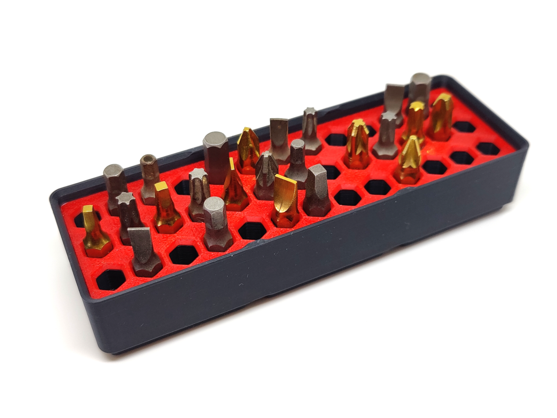 Hex Bit Holder for 39x bits Gridfinity 1x3x3u