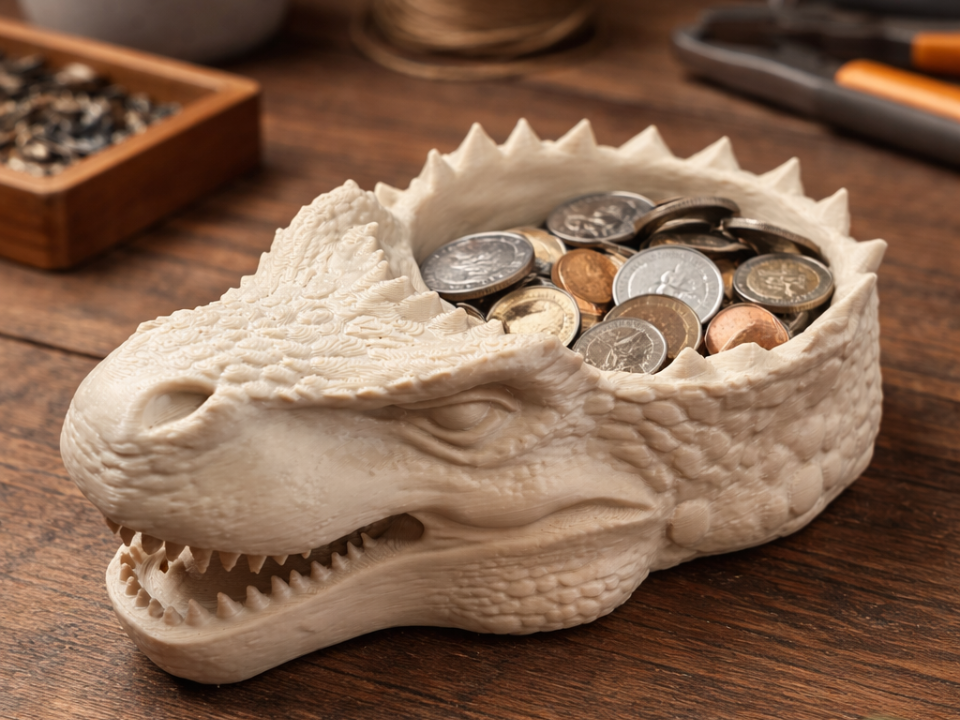 Realistic T-Rex Head Bowl –Organizer for Your Desk