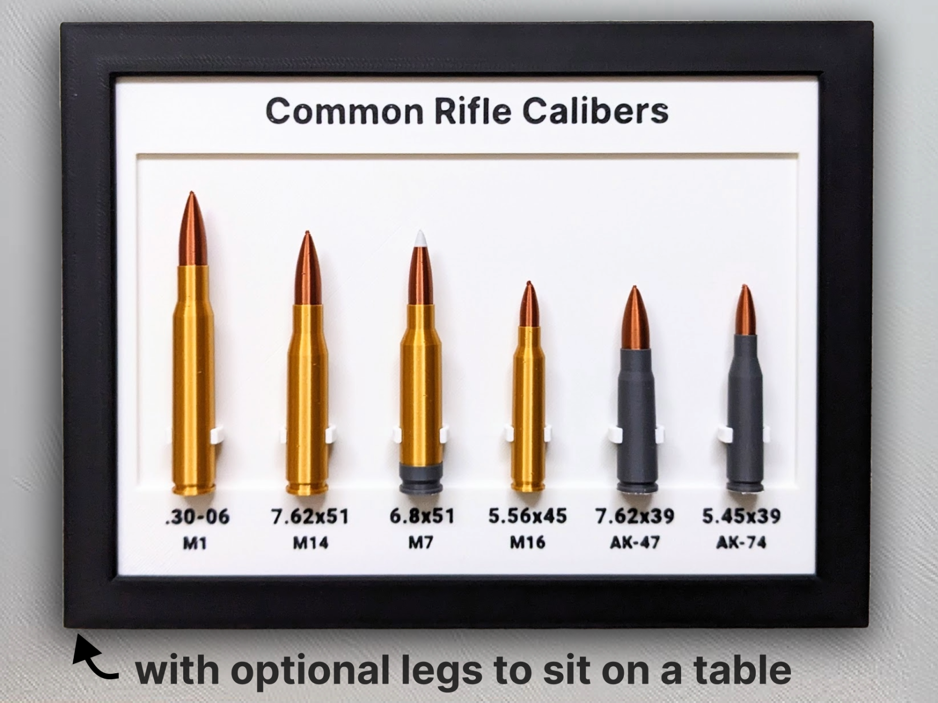 Rifle Bullets in a Modern Frame | All Printable