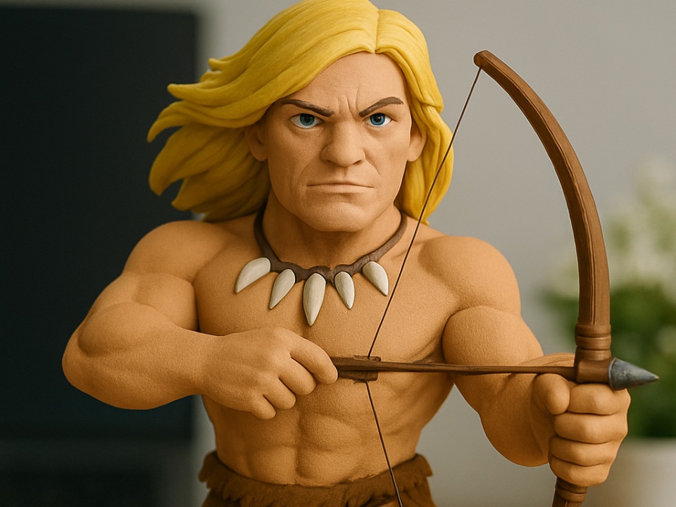 Caricature of prehistoric man
