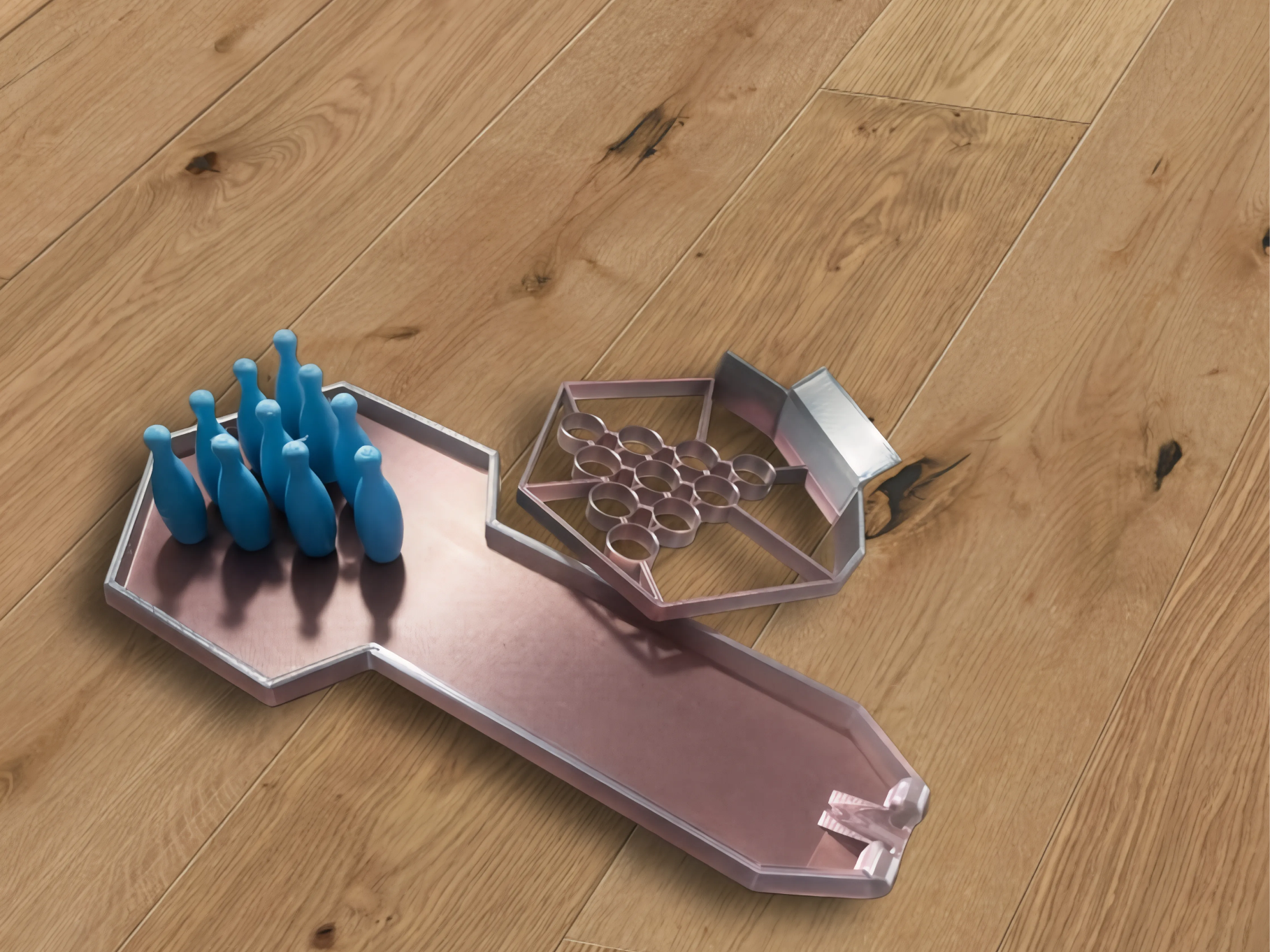 bowling alley compatible with gravitrax