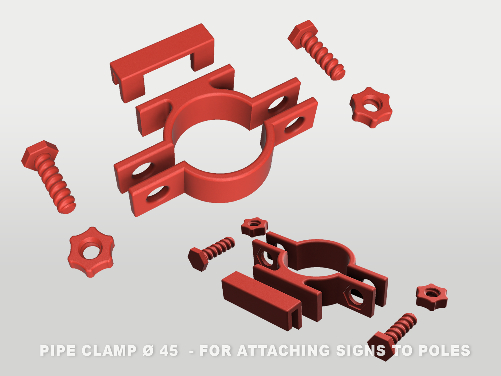 Pipe Clamp Mounting Kit for Street Signs