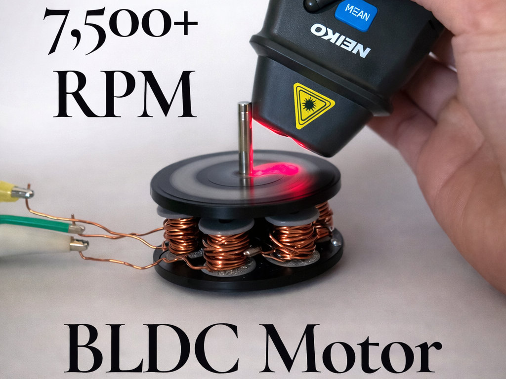 BLDC Brushless Motor 7,500+ RPM 3 Phase High RPM