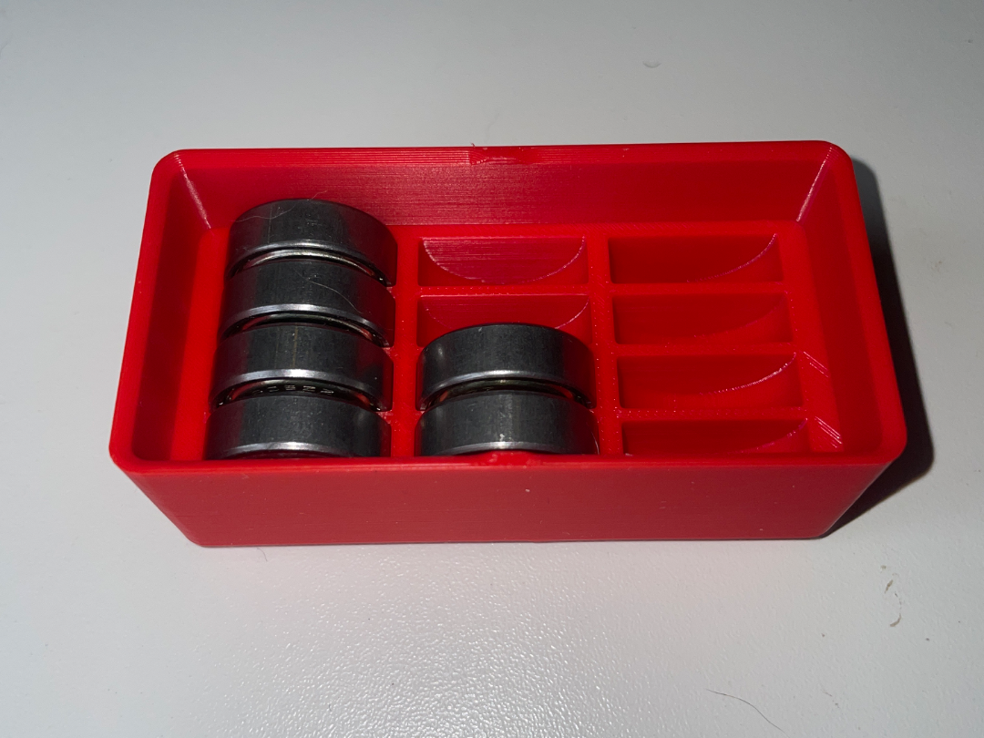 Gridfinity stackable 608ZZ Bearing- pin compatible