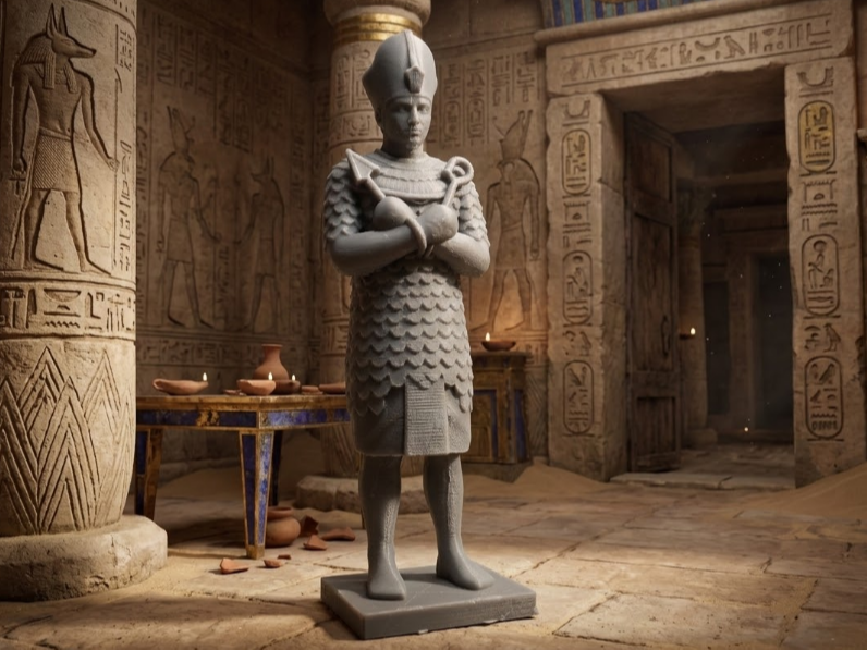 Ancient Pharaoh Warrior Statue
