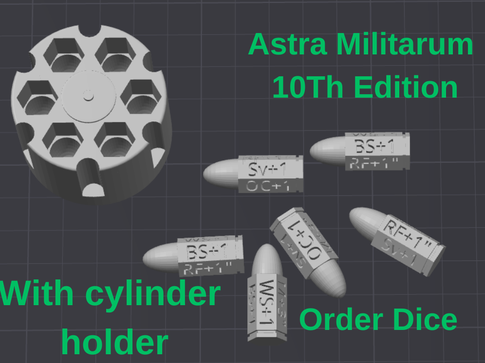 Astra Militarum Order Dice Set for Warhammer 10th