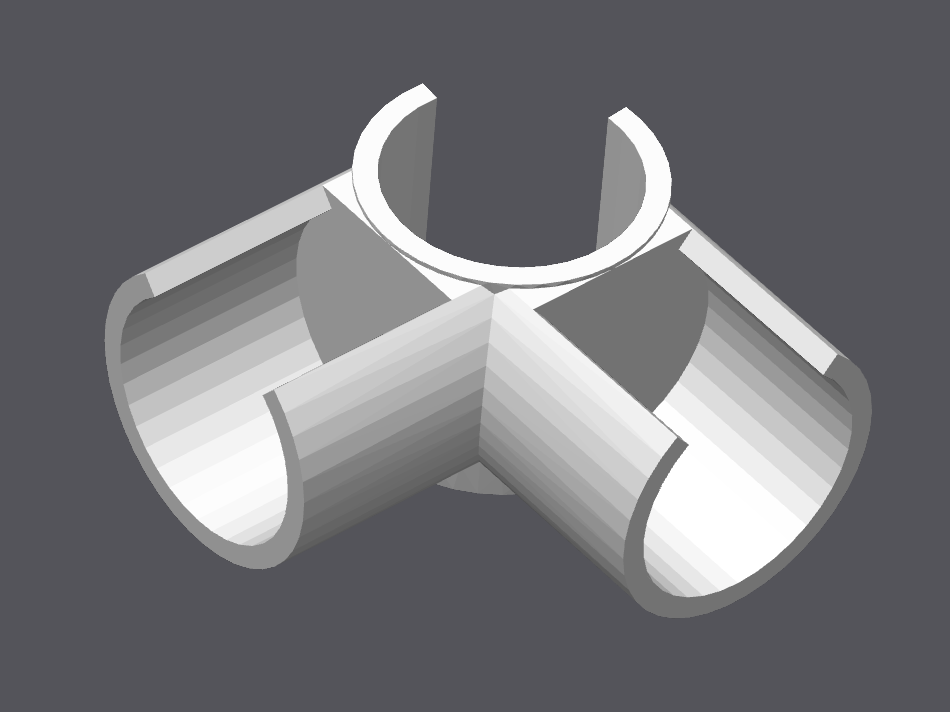 Rohrclip Ecke / T-Connector universal 16/19/21mm
