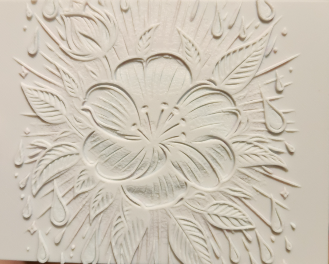 color Flower tattoo lithophane
