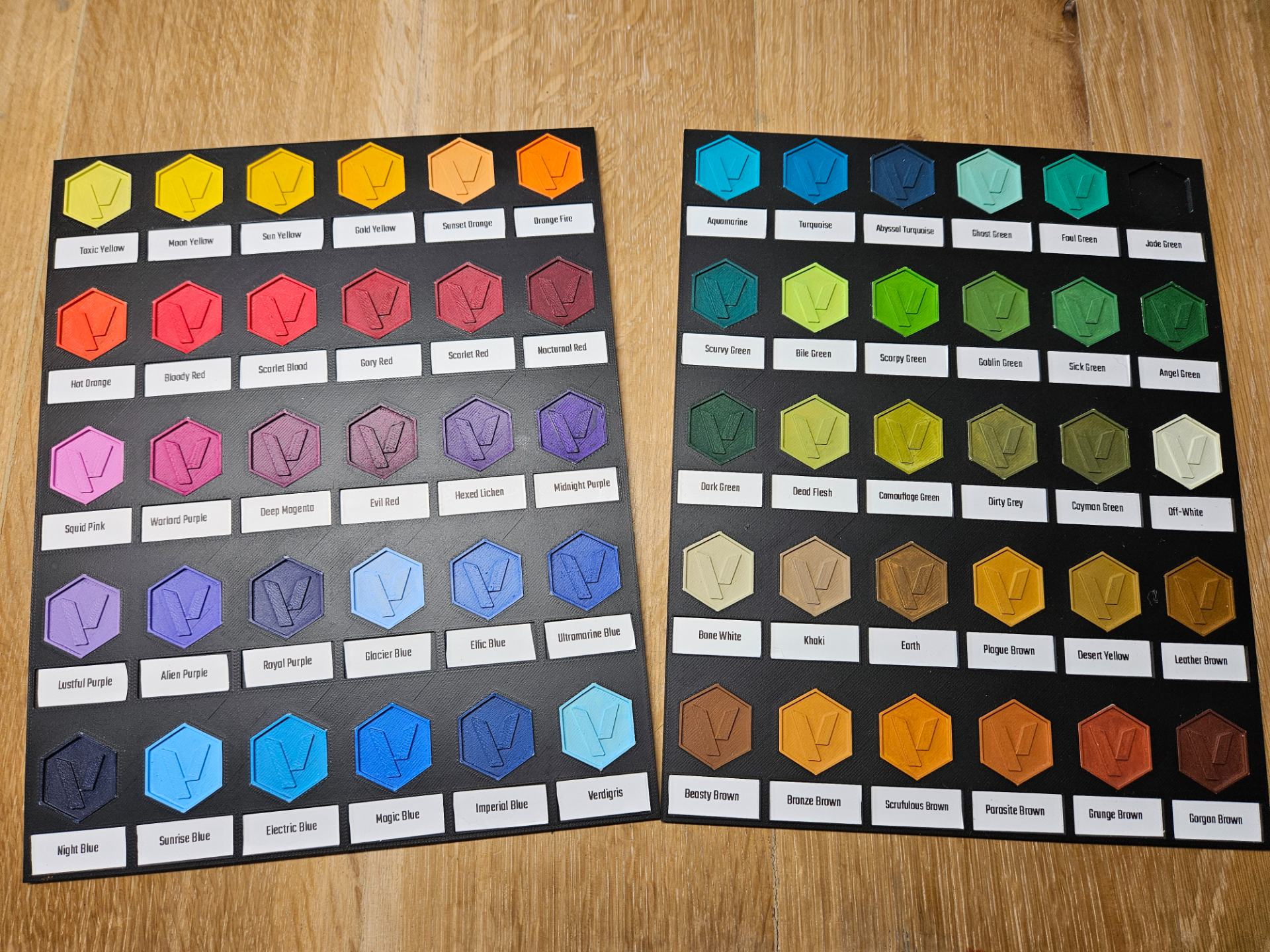 Acrylic Paint Swatches from different brands