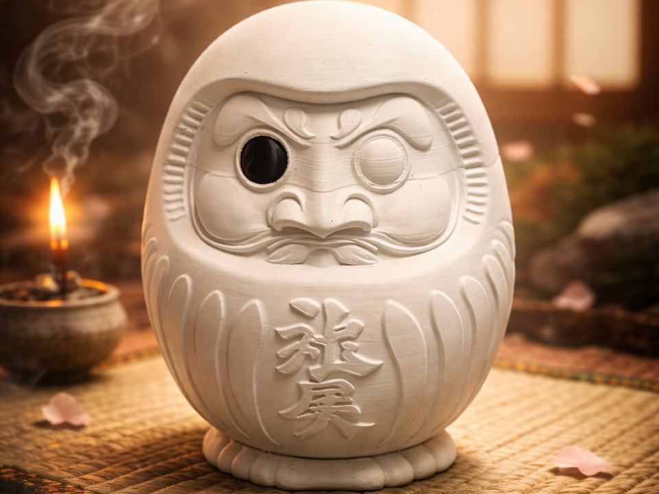 Daruma Zen Minimal –Statua Giapponese Portafortuna