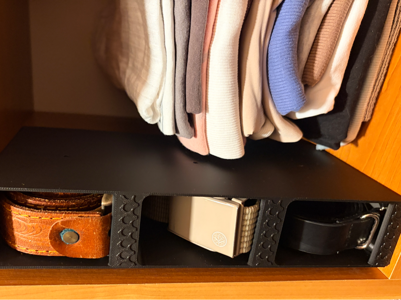 Belt organizer box