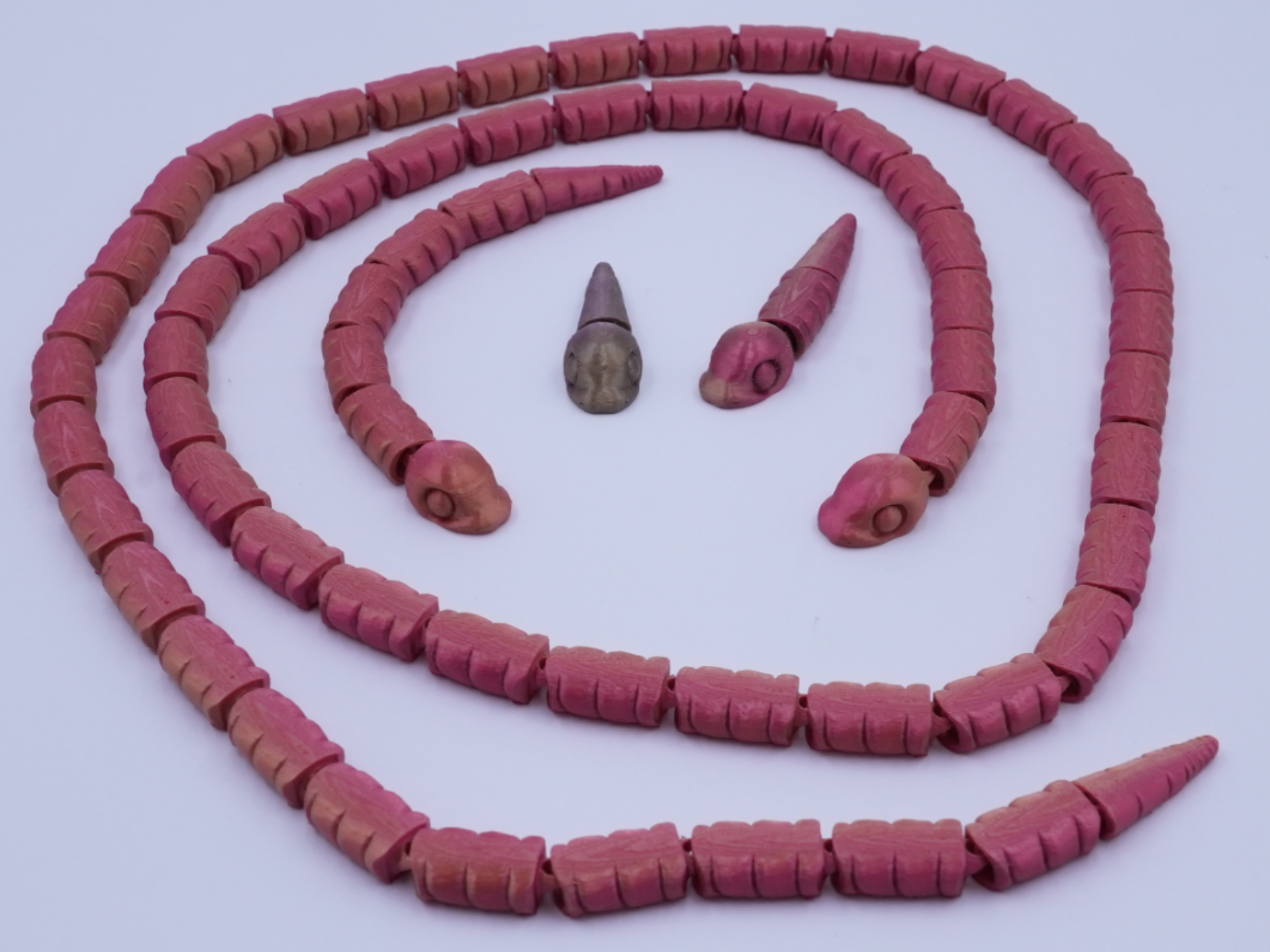 Flexi model of a snake, no supports, no assembly