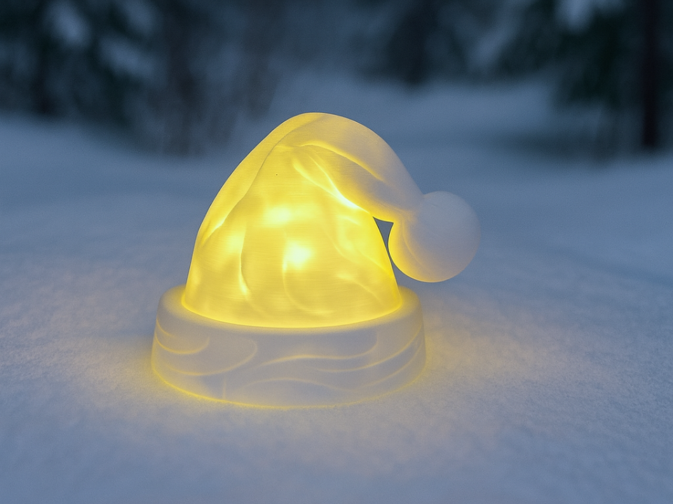 Gluehende Weihnachtsmuetze Teelicht KC008
