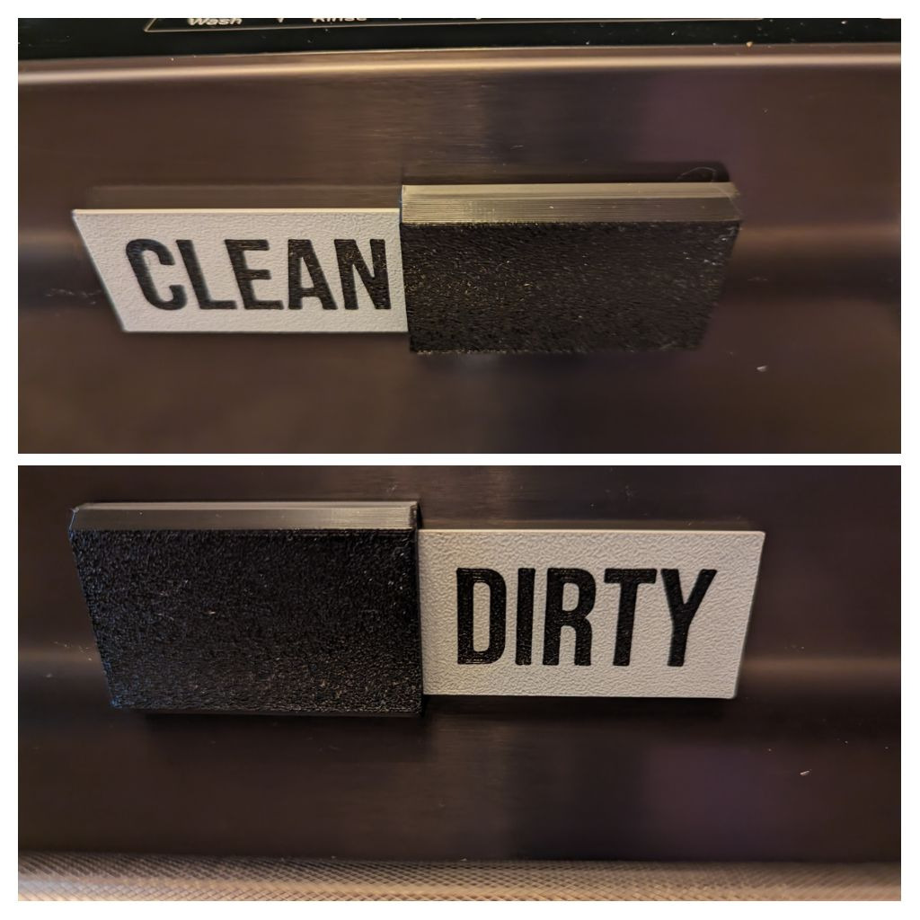 Clean & Dirty Sliding Label w/12x3 Magnets