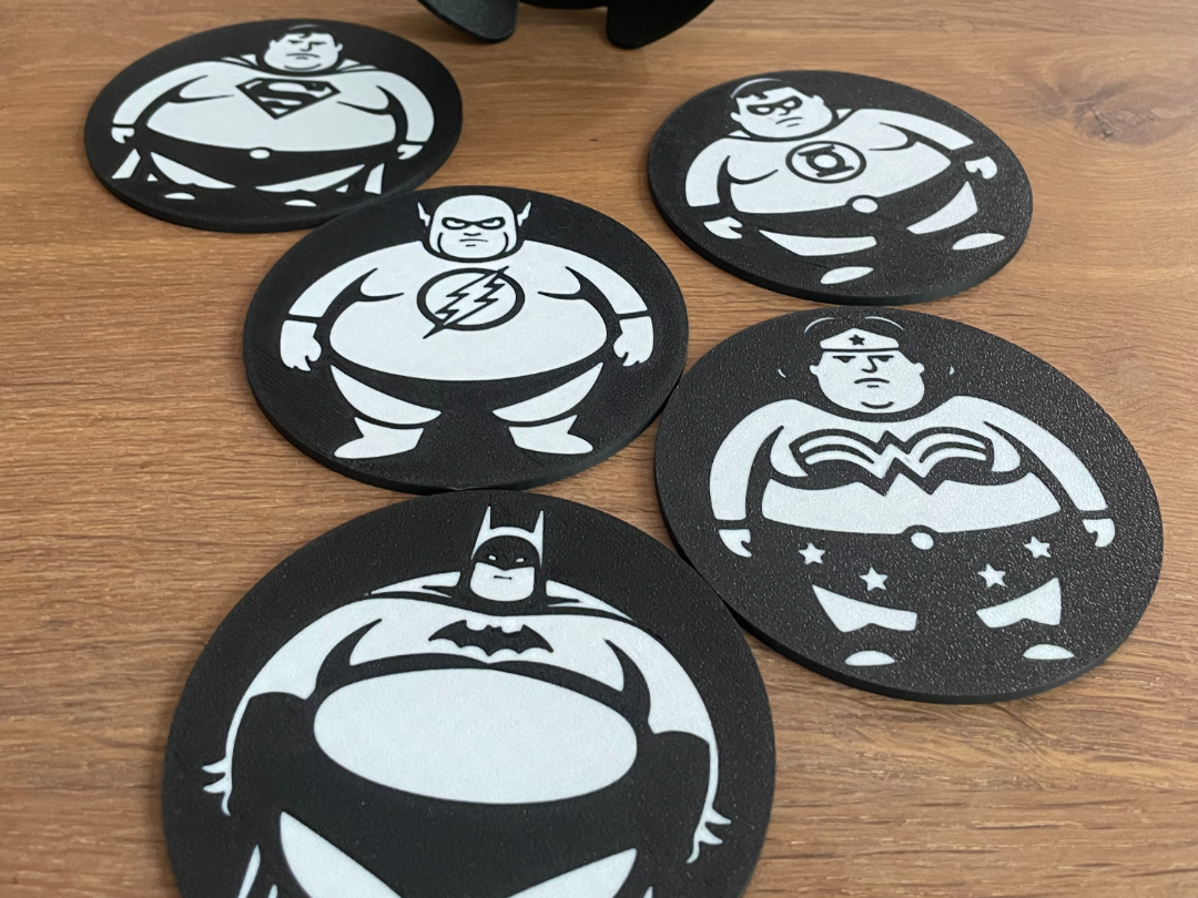 Jumbo Justice League Coaster Set / 2 color / Funny