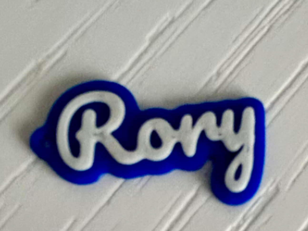 Rory - 3d printed name keychain personalized