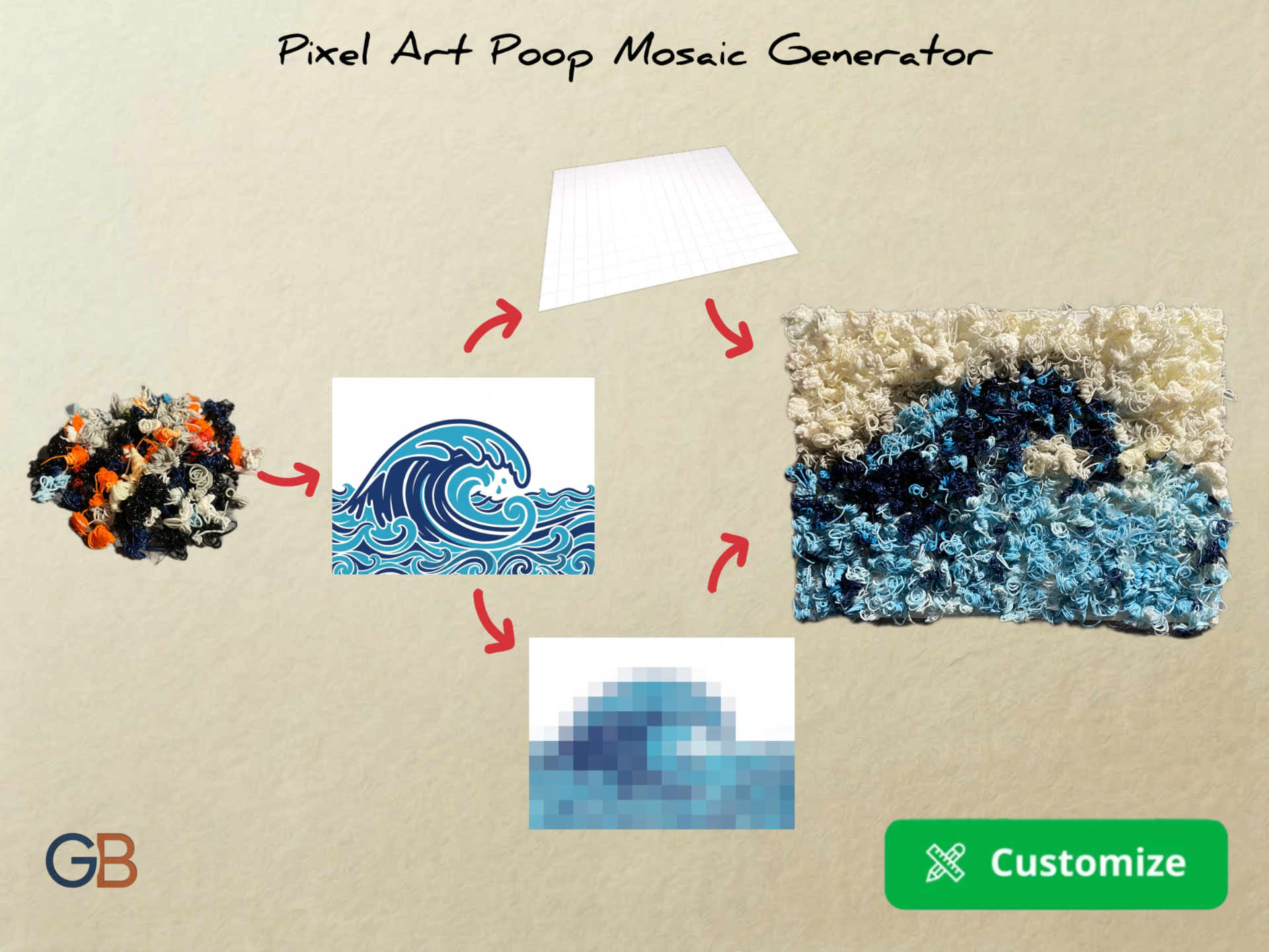 Pixel Art Poop Mosaic Generator