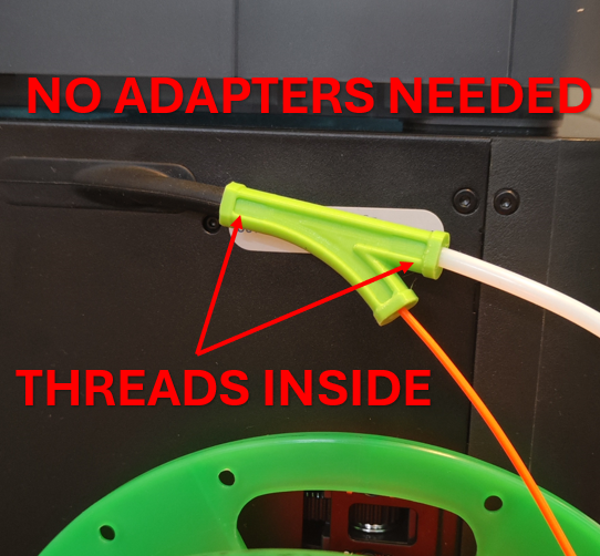 Y-Adapter AMS with threads (no tubeadapter needed)