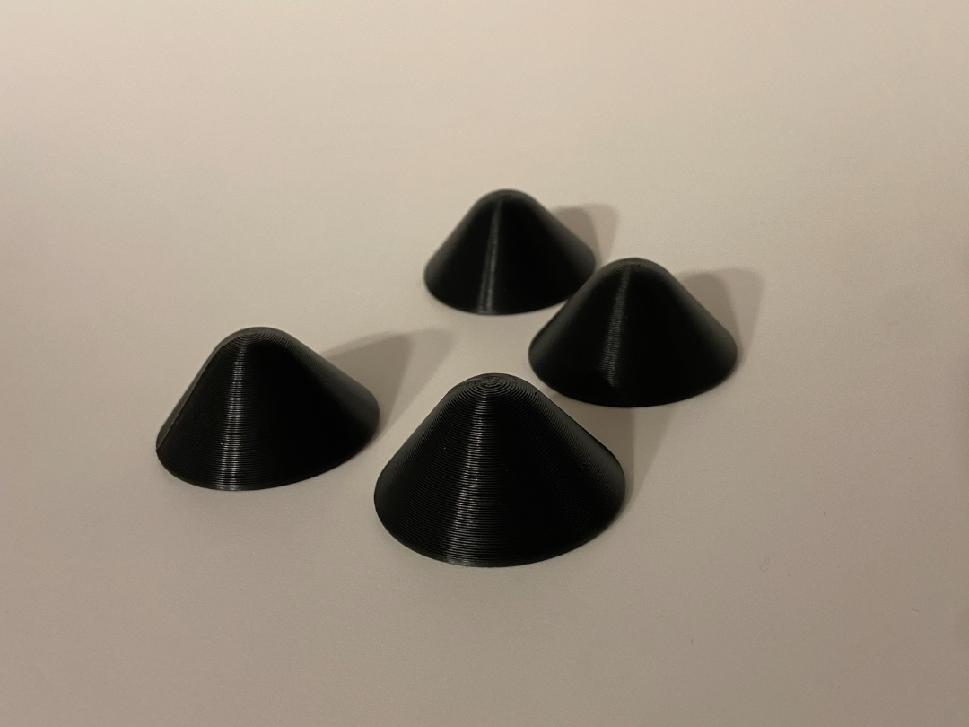 Paint cones - no marks on wood