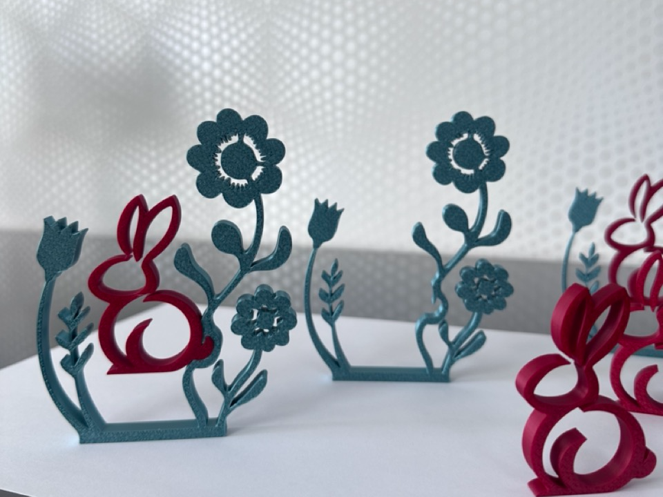 Déco de table individuelle lapin de pâques