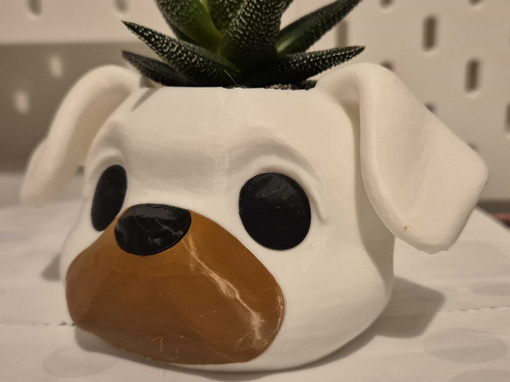 English Bulldog Puppy Head Succulent/Flower Pot
