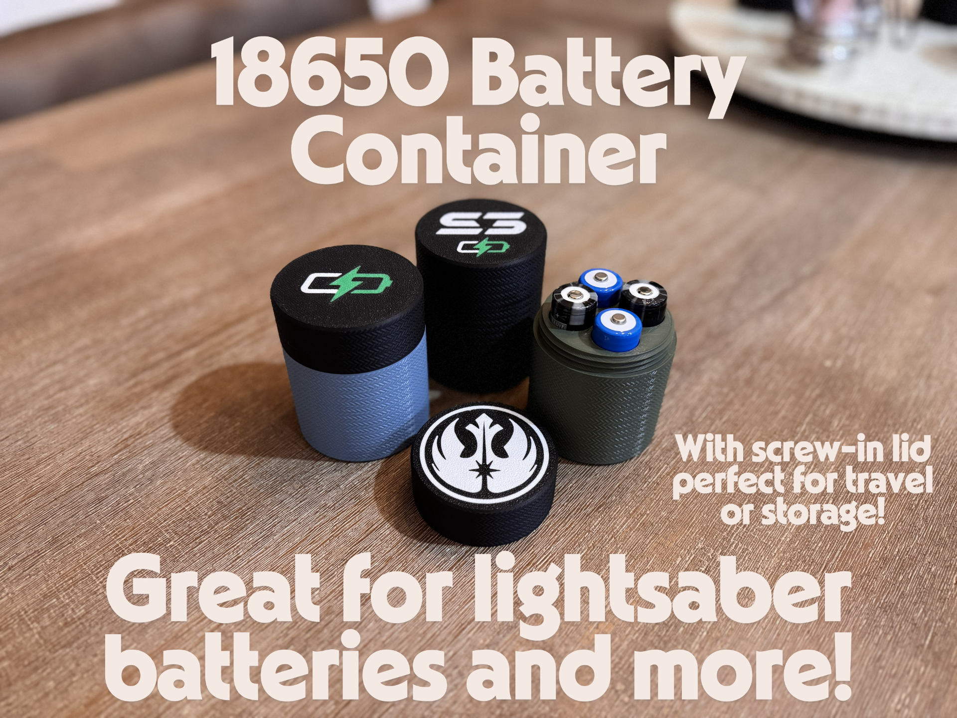 18650 Battery Container for Lightsabers and more