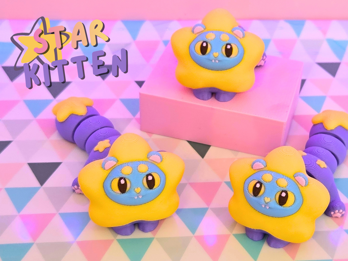Little Star Kitten Flexi - Articulated Fidget Toy