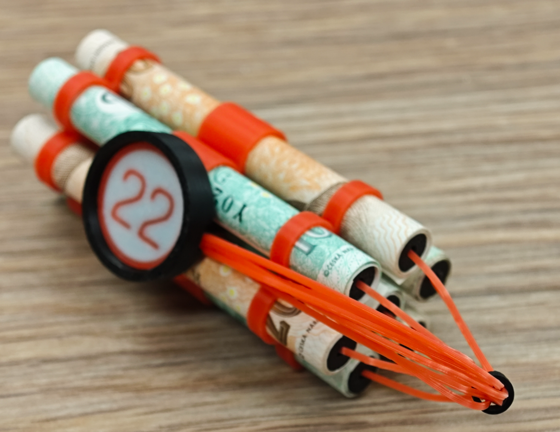 dynamite money gift box, changeable numbers