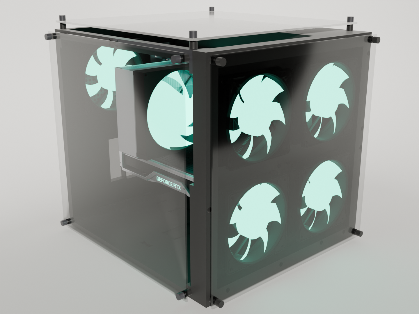 LilCubey - mATX Acrylic Cube Pc Case