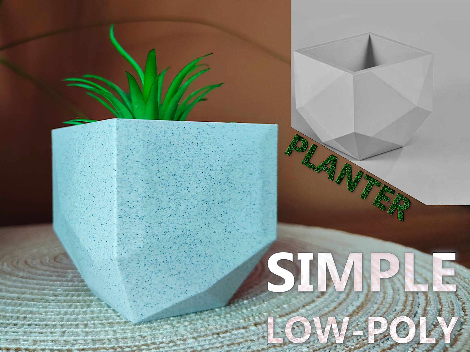 Simple low-poly planter