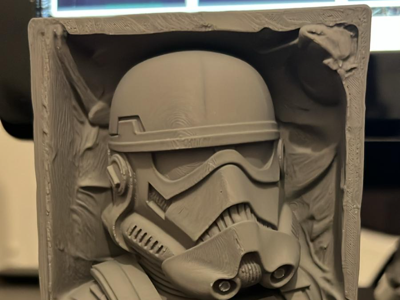 Star Wars Stormtrooper relief tile mural