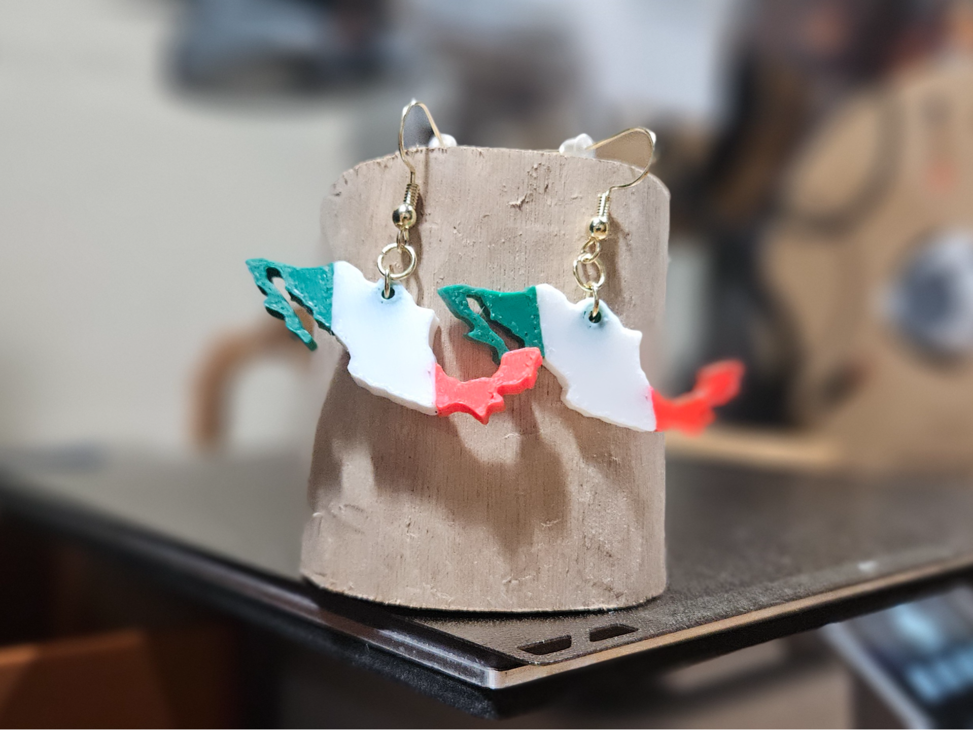 Mexico Flag Earrings