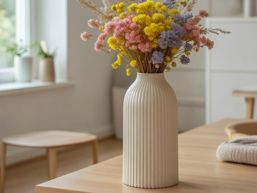 Scandinavian x Japandi vase - straight