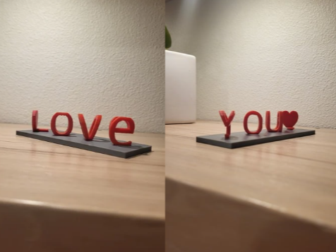 Valentines Dual name plate (Love, You)