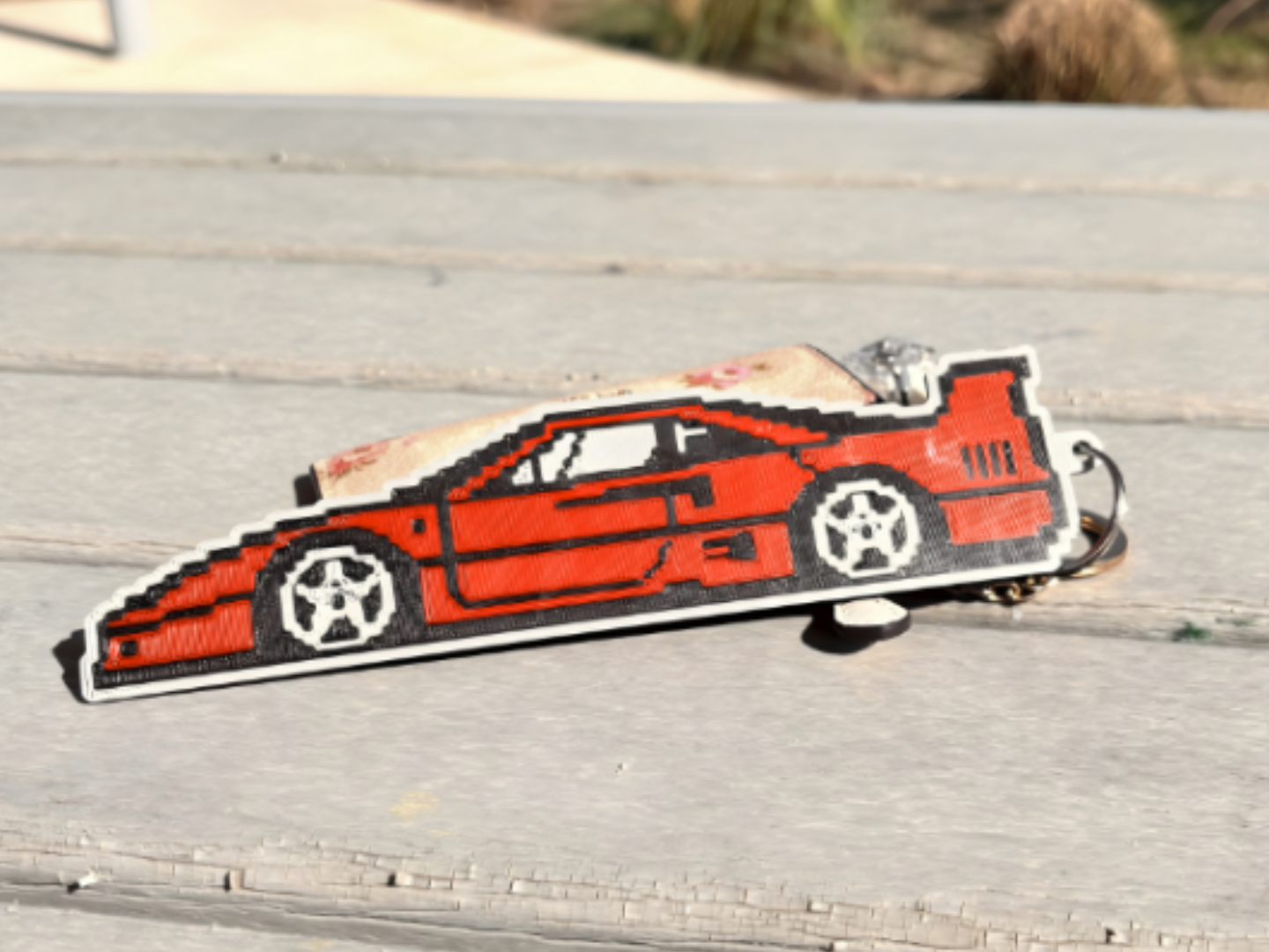 Ferrari F40 Pixel Keychain
