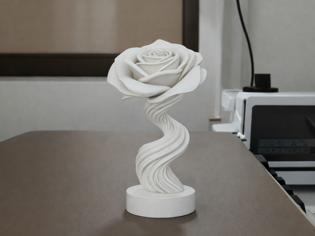 Cute Minimal Rose Spiral Sculpture