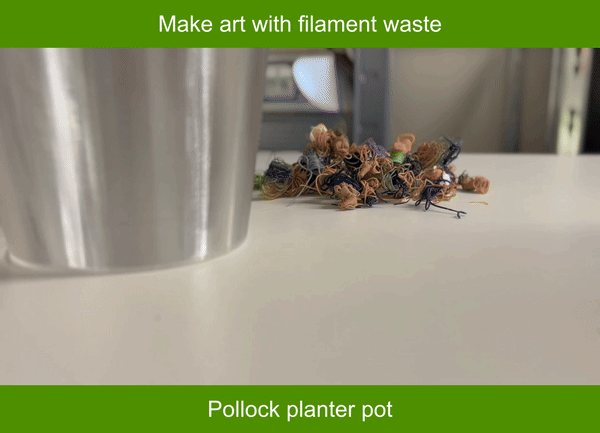 Pollock Planter | Filament Waste Art Pot