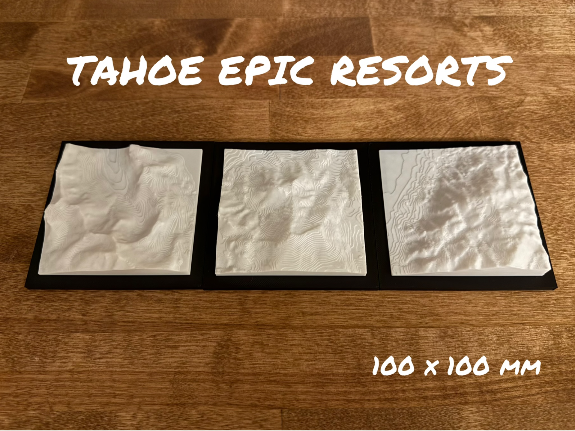 Tahoe topographic ski resort maps (Epic Pass)