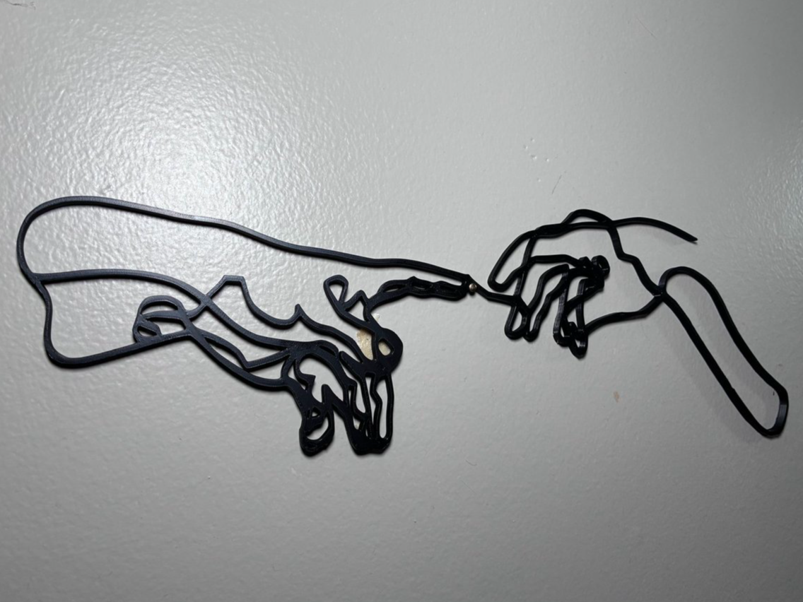 Creation of Adam, Continuous Line Art Wall Decor