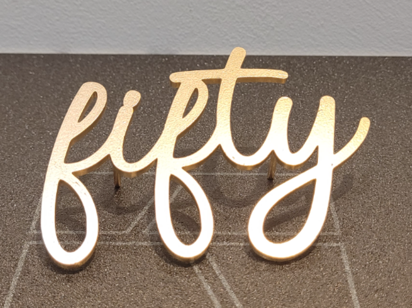 Frontal Cake Topper "Fifty"