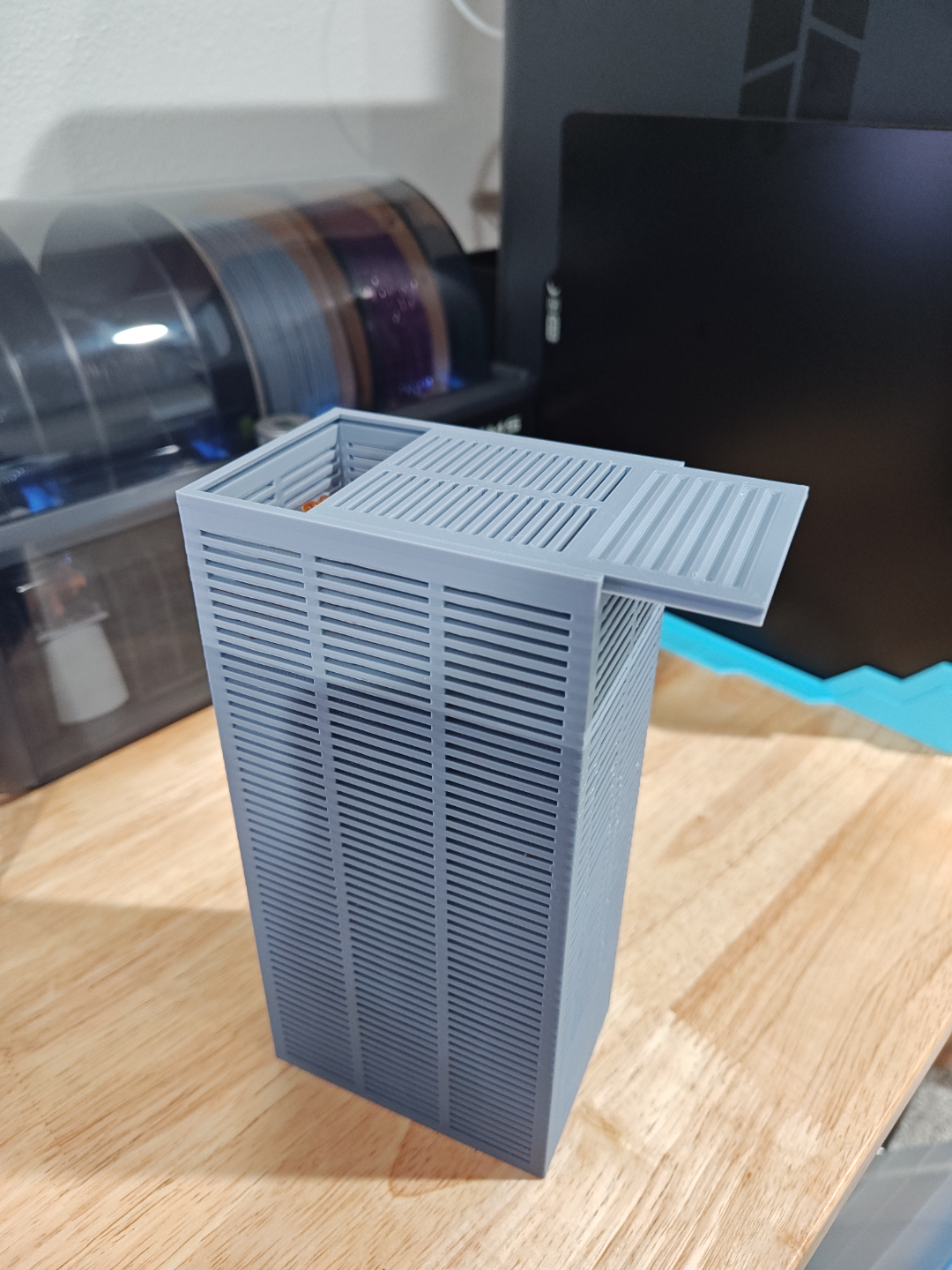 Dessicant Box with sliding lid