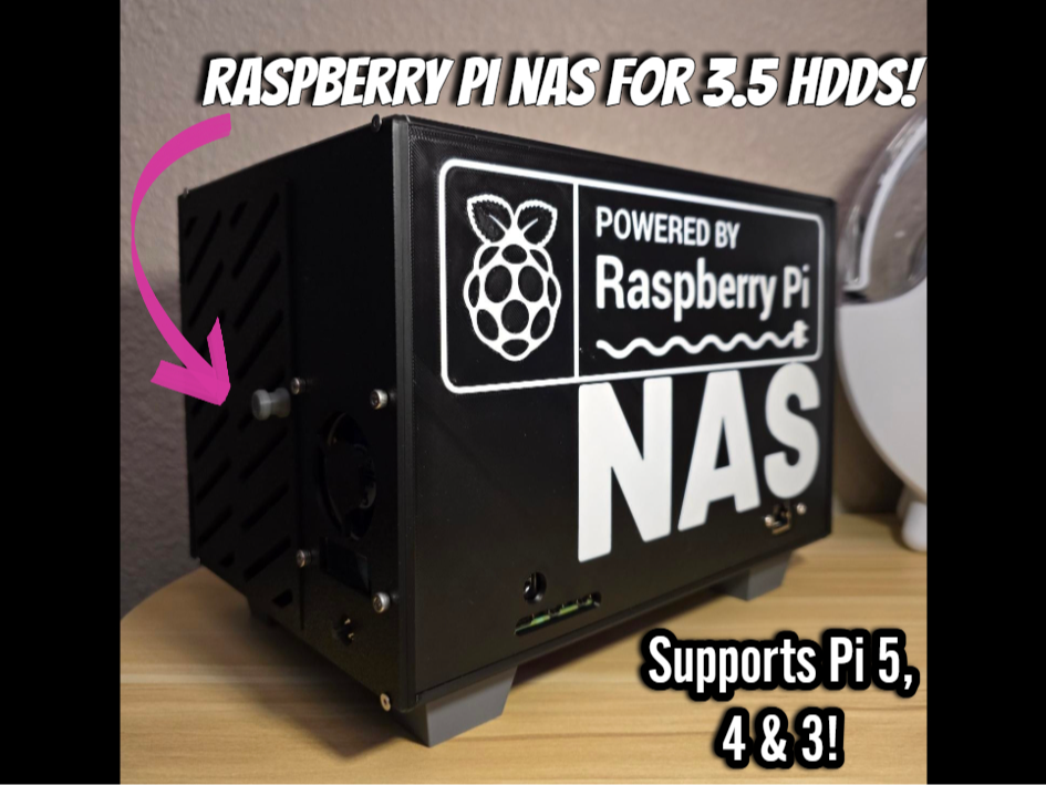 Raspberry Pi 5 NAS for 3.5 HDDs